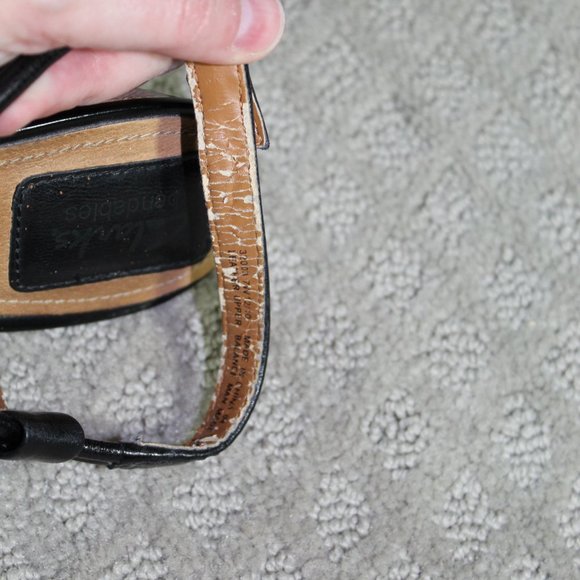 Clarks Size 7W Black Cork Wedge Heels - Picture 7 of 7